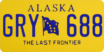 AK license plate GRY688
