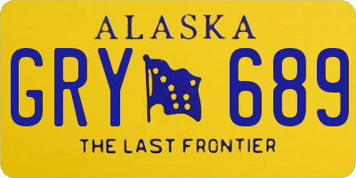 AK license plate GRY689