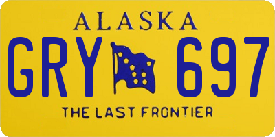 AK license plate GRY697