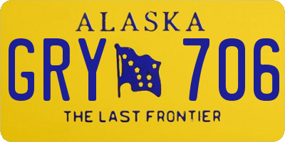 AK license plate GRY706