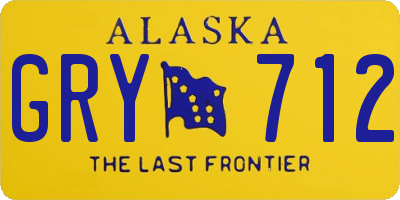 AK license plate GRY712
