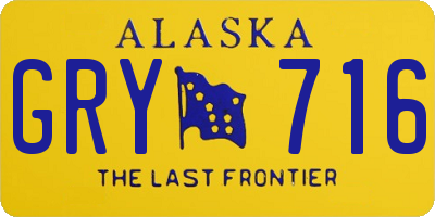 AK license plate GRY716