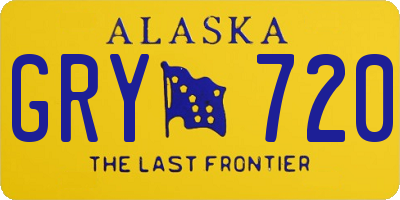 AK license plate GRY720