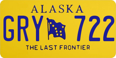 AK license plate GRY722