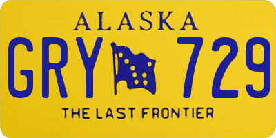 AK license plate GRY729