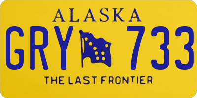 AK license plate GRY733