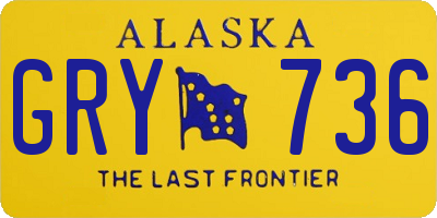 AK license plate GRY736