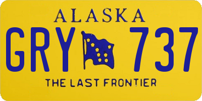 AK license plate GRY737