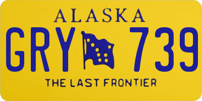 AK license plate GRY739