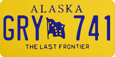 AK license plate GRY741