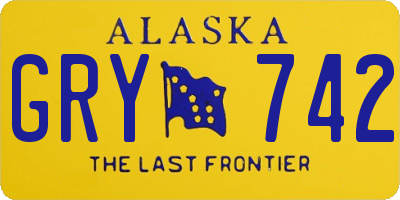AK license plate GRY742
