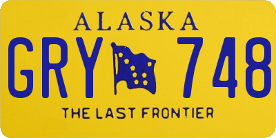 AK license plate GRY748