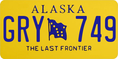 AK license plate GRY749