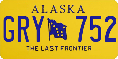 AK license plate GRY752