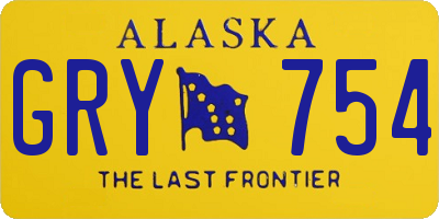 AK license plate GRY754