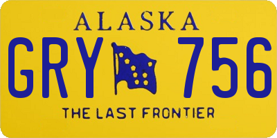 AK license plate GRY756