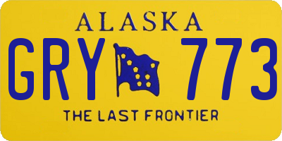 AK license plate GRY773