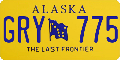 AK license plate GRY775