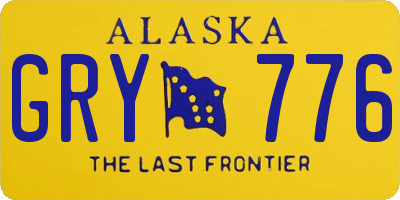 AK license plate GRY776