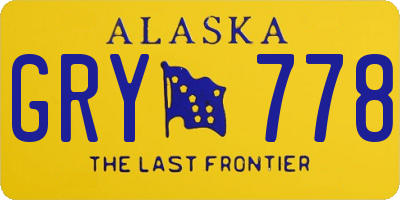 AK license plate GRY778