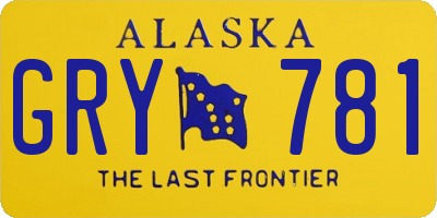 AK license plate GRY781