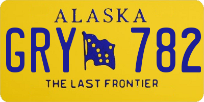 AK license plate GRY782