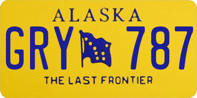 AK license plate GRY787