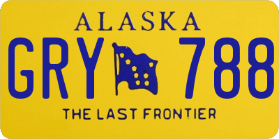 AK license plate GRY788