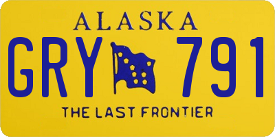 AK license plate GRY791