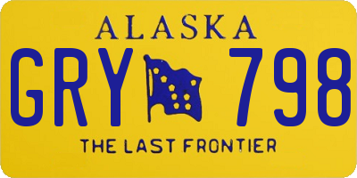 AK license plate GRY798