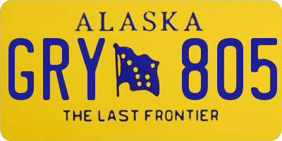 AK license plate GRY805