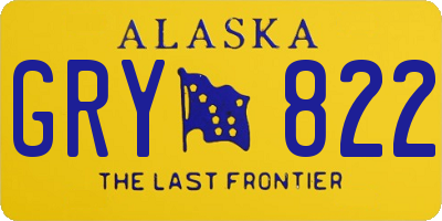 AK license plate GRY822