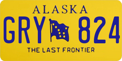 AK license plate GRY824
