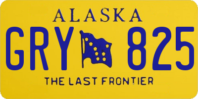 AK license plate GRY825