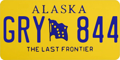 AK license plate GRY844
