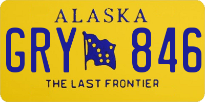 AK license plate GRY846