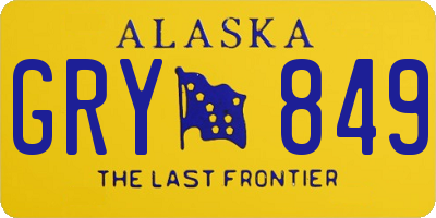 AK license plate GRY849