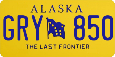 AK license plate GRY850