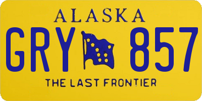 AK license plate GRY857