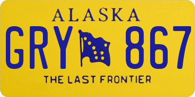 AK license plate GRY867