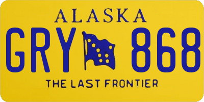AK license plate GRY868