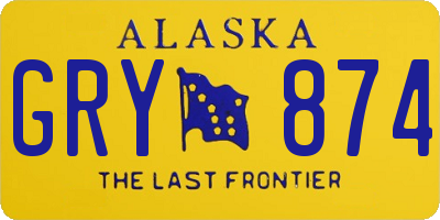 AK license plate GRY874