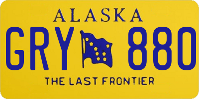 AK license plate GRY880