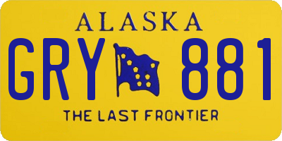 AK license plate GRY881