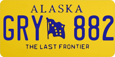 AK license plate GRY882