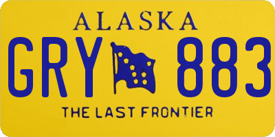 AK license plate GRY883