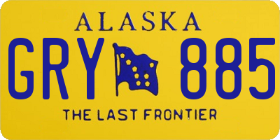 AK license plate GRY885