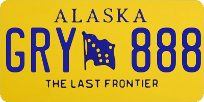 AK license plate GRY888