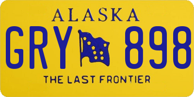AK license plate GRY898