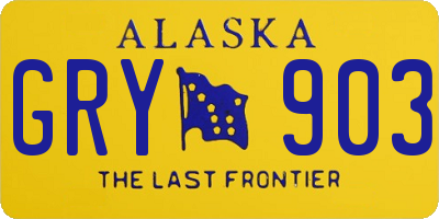 AK license plate GRY903